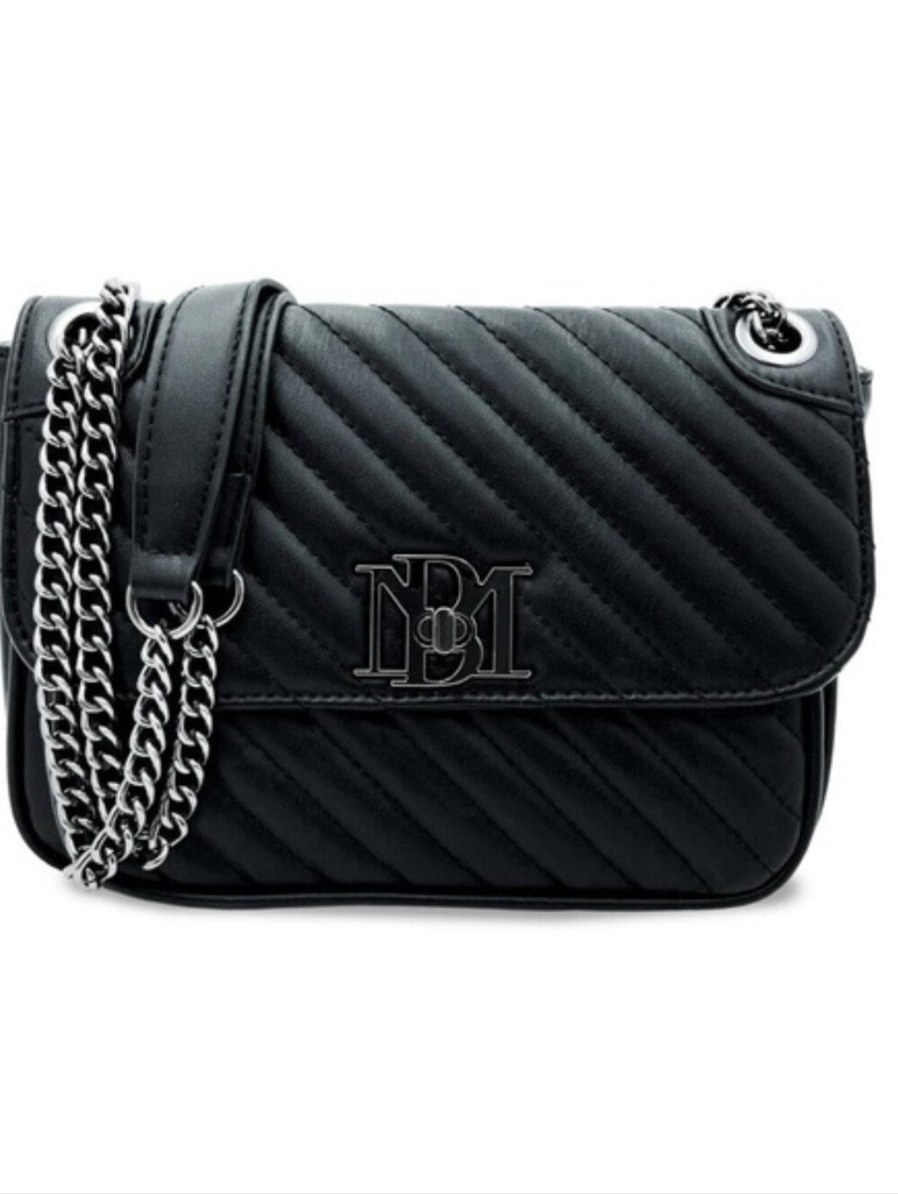 Chic Black Quilted Shoulder Bag - Picture 3 of 5